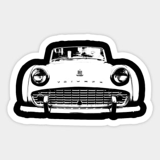 Triumph TR3 British classic car monoblock white Sticker